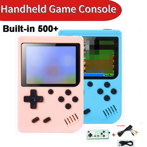 Console de jeu vidéo portable rétro miniature 8 bits avec écran LCD couleur de 2,4 pouces, lecteur de <span class=keywords><strong>jeux</strong></span> couleur pour enfants, 500 <span class=keywords><strong>jeux</strong></span> intégrés, Gameboy - Product Image 1