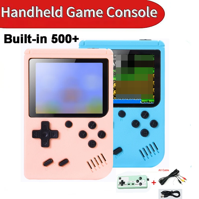 Retro Portable Mini Handheld Video Game Console 8 Bit 3 Inch Color LCD Kids Color Game Player Built in 500 Games Gameboy