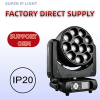 12x40W Big Bee Eye Wash Moving Head Zoom Luces LED para DJ, Club y Escenario, Luz LED Móvil Wash