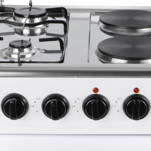 Fornello a <span class=keywords><strong>Gas</strong></span> ed Elettrico RAF R.8509 in Acciaio Inox con Protezione Antifiamma, Piano Cottura a 4 Fuochi - Product Image 4