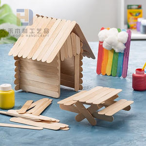 50 pezzi bastoncini di legno multiuso bastoncini di ghiaccioli in legno non finiti <span class=keywords><strong>per</strong></span> progetti creativi <span class=keywords><strong>per</strong></span> bambini progetti di arte domestica - Product Image 5