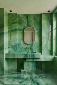 Dalle de quartzite <span class=keywords><strong>Charlotte</strong></span> vert émeraude naturelle, transparente et rétroéclairée, pour comptoirs, dessus de vanité et murs - Product Image 2
