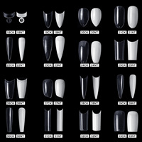 TSZS Faux Ongles en Capsules de Haute Qualité, 500 Pièces/Sac, en Acrylique, Ultra-Fins, Naturels et Transparents pour Manucure Gel