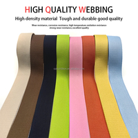 Moda versátil 2,5 cm de ancho Color sólido poliéster Correa colorida para zapatos sombreros ropa bolsos decoraciones de hombro