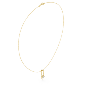 Collar con Colgante de Diamante Solitario en Forma de Lágrima Retorcida, Muy Popular, para Mujer, Joyería Casual para Fiestas, al Mejor Precio - Product Image 2