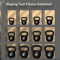 Haltères et Kettlebells pour la Remise en Forme et la Perte de Poids – 12kg, 15kg, 20kg – Noir – Modèle Commercial pour le Renforcement des Hanches et l'Amélioration des Fessiers