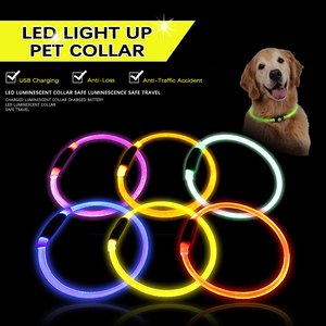<span class=keywords><strong>Collier</strong></span> LED rechargeable par USB <span class=keywords><strong>pour</strong></span> chien, en TPU, lumineux, clignotant, <span class=keywords><strong>de</strong></span> sécurité, 3 modes, réglable, découpable, multicolore, personnalisable OEM - Product Image 1