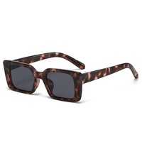 Nouvelles lunettes de soleil unisexes rétro rectangulaires à monture intégrale en PC, bleues, polarisées UV400, anti-UV, logo personnalisable, pour femmes