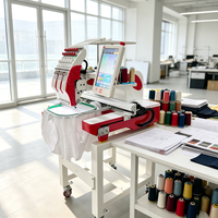 Machine à broder multi-aiguilles haute performance à tête unique pour le travail commercial sur t-shirts et casquettes