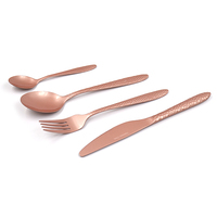 Cuillères de table en acier inoxydable au design moderne pour mariage, ensemble de vaisselle en gros, légères, réutilisables et compatibles lave-vaisselle
