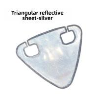 Réflecteur triangulaire pour selle de vélo avec logo personnalisé, multicolore, plaque réfléchissante de sécurité pour le cyclisme, réflecteur d'avertissement à fixer sur la selle de vélo