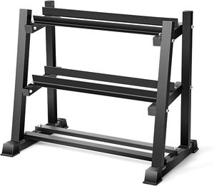 CZFIT High Quality Iron Foldable 3-Tier <b>Dumbbell</b> Storage Rack for Commercial Use Durable Alloy Steel Frame 140x60x90cm - Product Image 1