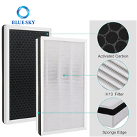 Remplacement True H13 et filtres à charbon actif pour les pièces de purificateur d'air Medify MA 40 # ME-40 MA-40 MA-40A MA-40B MA-40W