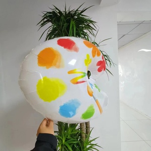Pallone in Mylar a Forma di Tavolozza da Pittura CYmylar, Palloncini ad Elio per Feste di Compleanno con Pennelli - Product Image 2