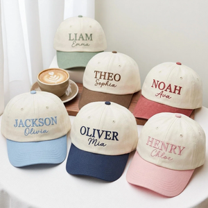 Casquettes de baseball non structurées à 6 panneaux bicolores en sergé 100 % coton avec logo brodé personnalisé, profil moyen, pour l'extérieur - Product Image 3