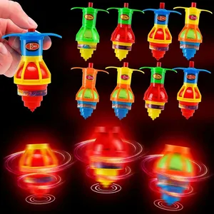 Spinning Top With Launcher Flash Nostalgic Gifts Small Plastic Small Shooting Flash Spinning Top Launcher Gyro