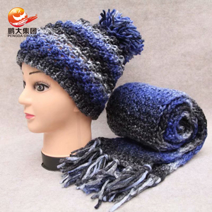 Chunky <span class=keywords><strong>Bernat</strong></span> Đan Đầy Màu Sắc Merino Len Acrylic Pha Trộn Gradient Lõi Sợi Hat Scarf - Product Image 6