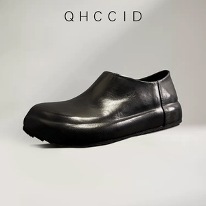 Mocasines de Piel Genuina para Hombre, Negros, de Tacón Bajo, Transpirables, Casuales, de Color Sólido, Moda Juvenil - Product Image 2