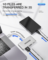 Adaptateur plug & play OEM & ODM Forida 3 en 1 avec USB-C vers HDMI & USB 3.2 avec 100W PD s'applique aux MacBooks