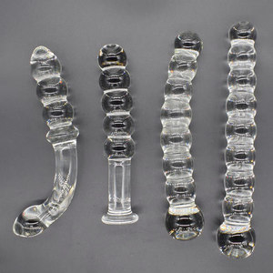 Dildo en verre perlé, style bâton, modèles A B C D, sensation réaliste, étanche, jouet sexuel anal - Product Image 1