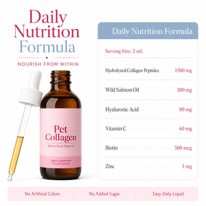 Solution d'hydratation au collagène <span class=keywords><strong>pour</strong></span> chiens et <span class=keywords><strong>chats</strong></span> - Acide hyaluronique et biotine <span class=keywords><strong>pour</strong></span> un pelage doux - Complément alimentaire <span class=keywords><strong>pour</strong></span> animaux de compagnie sans OGM - Product Image 6