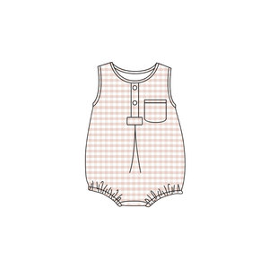 Custom Boutique Colorful Plaid <b>Kids</b> Clothes Baby <b>Bubble</b> Romper Unisex Wholesale Boutique Newborn Clothes New Styles - Product Image 3
