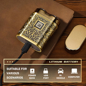 पोर्टेबल बाल दाढ़ी ट्रिमर कॉर्लेस जेब आकार धातु रिचार्जेबल डबल ब्लेड रोटरी इलेक्ट्रिक मिनी शेवर्स यात्रा के लिए - Product Image 3