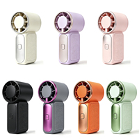 Ventilateur portable mini 2026 X688 à 5 pales, moteur sans balais haute vitesse, faible bruit, commande par bouton, recharge USB, 400 mAh, pour voiture et extérieur