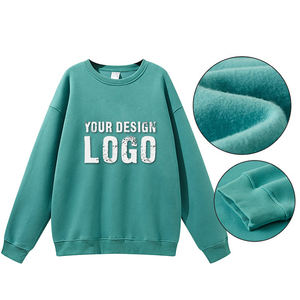 Sweat-shirt pour homme en coton lourd lavé, col rond, automne-hiver, logo personnalisé, sweat-shirt oversize pour homme - Product Image 6