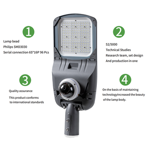 Lampadaire LED de rue AC haute performance IP66 avec caméra et couvercle en aluminium LCS-LD, fabriqué en Chine - Product Image 3