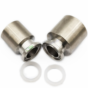 Adaptateur de raccordement sanitaire en acier inoxydable à trois colliers, connecteur de tuyau femelle 1/2 pouce x 3/4 pouce, Tri-Clamp femelle <span class=keywords><strong>BSPP</strong></span> NPT - Product Image 4