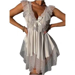 SFY3345 Ropa de Mujer Más Vendida, Camisón Sexy con Espalda Descubierta y Diseño de Puntos, Lencería Sexy para Mujer - Product Image 5