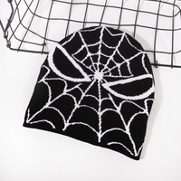 Nuevo Gorro de Punto Estilo Hip-Hop con Diseño de Telaraña de Spiderman 100% Acrílico, Gorro de Invierno sin Dobladillo, Estilo Urbano, Diseño de Dibujos Animados