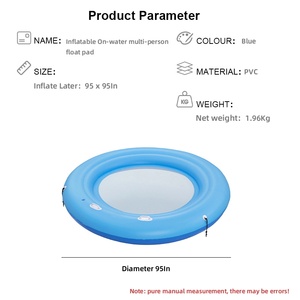 <span class=keywords><strong>Coussin</strong></span> d'eau gonflable bleu pour plusieurs personnes pour bronzer divertissement sain et relaxant - Product Image 6