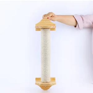 Venta al por mayor gato rascador árbol montado en la <span class=keywords><strong>pared</strong></span> gato Sisal estante juguetes gato escalada rascador - Product Image 6