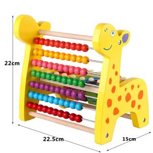 Juguetes Educativos de madera para niños, marco de cálculo de Piano para golpear con cuentas redondas de ciervo, juguetes de aprendizaje de matemáticas - Product Image 6