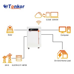 Système de stockage de batterie solaire hors réseau 5kW 5kWh à onde sinusoïdale pure, double entrée, armoire tout-en-un avec port de communication CAN pour la maison TKOB-5kW - Product Image 6