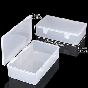 SUNSHING Clear Transparent <b>Plastic</b> Storage <b>Box</b> Large Flat Folding Tool Stationery Craft Supply Storage Container Case - Product Image 4