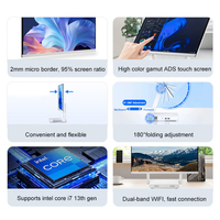 Computadora de Escritorio Todo en Uno Plegable de 23.8 Pulgadas, N5095 N95 N100, 8 GB 16 GB de RAM, 256 GB SSD, WiFi 5, Pantalla Táctil