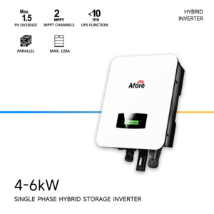 Afor 6KW DC TO AC อินเวอร์เตอร์จัดเก็บข้อมูลไฮบริดสเตอร์พลังงานแสงอาทิตย์เฟสเดียวพร้อมแบตเตอรี่ลิเธียมแรงดันไฟฟ้าต่ำสำหรับระบบพลังงาน - Product Image 5