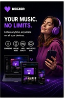 Deezer 1 an Deezer Deezer Premium Music 12 mois