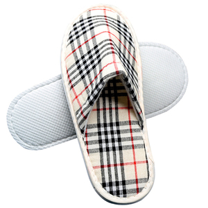 Chaussons de voyage jetables gris <span class=keywords><strong>en</strong></span> tissu brossé respirant avec semelle antidérapante <span class=keywords><strong>en</strong></span> EVA pour hôtel et automobile - Product Image 5