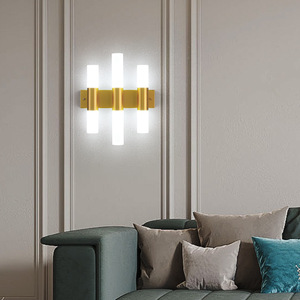 Classic Gold LED Wall Light Double Single Long <b>Bubble</b> Crystal <b>Tube</b> for Dining Room Corridor Bedroom Bedside - Product Image 4