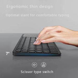 Backlight Wireless USB 3.0 <b>Keyboard</b> with Touchpad Ergonomic <b>Keyboard</b> <b>for</b> Android <b>for</b> Desktop Laptop PC TV Box 78 Keys - Product Image 5