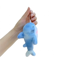 Porte-clés Requin en Peluche Adorable, Breloque de Sac Douce et Rembourrée, Pendentif Dauphin Coloré pour Sac à Dos et Clés de Voiture