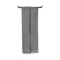 Couverture Pied-de-Poule Noir et Blanc 130*250cm, Motif Écossais Classique, Luxe Moderne Léger pour Canapé, Lit ou Décoration d'Angle