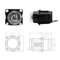 Phare LED 3,5 pouces avec certification E-mark ECE, 45W, 90MM, avec faisceau haut et bas pour bus et tracteur
