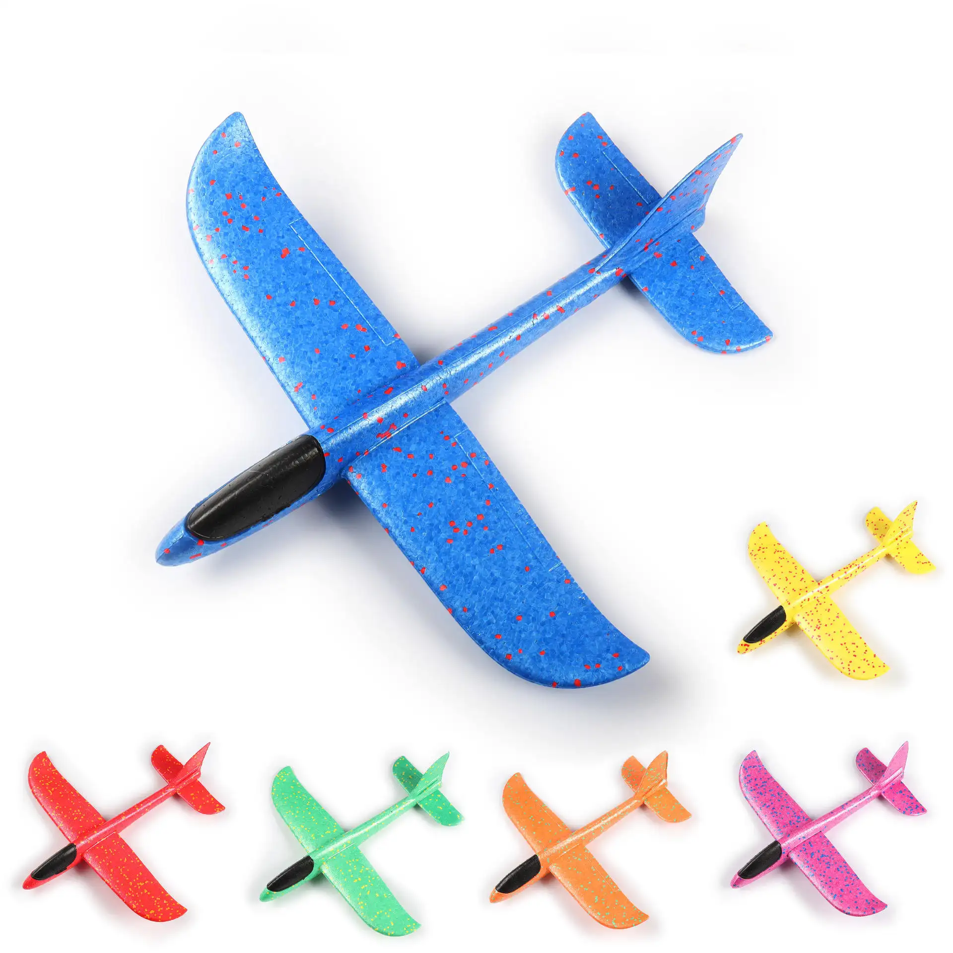 44CM 48CM Flying Games Foam Throwing Airplane Outdoor Sport Aircraft Toys DIY Summer Launch Fly Glider Model Toys For Children