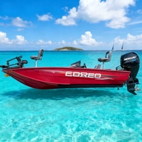 Bateau de pêche en aluminium de 5,5 m, yacht sportif léger, stable, personnalisable avec moteur