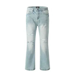 Street Wash Worn Out Jeans Tapered Jens For Man Trousers Baggy Jeans Denim Jeans Men